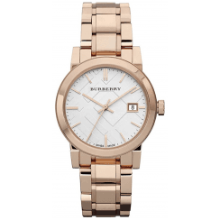 Burberry Ladies Check Stamped Watch BU9104