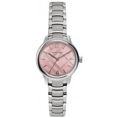 Burberry Ladies Pink The Classic Check Watch BU10111