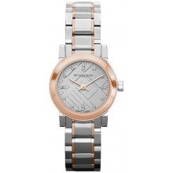 Burberry Ladies The City Check Diamond Watch BU9214