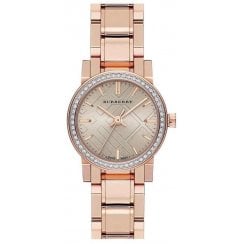 Burberry Ladies The City Check Diamond Watch BU9225
