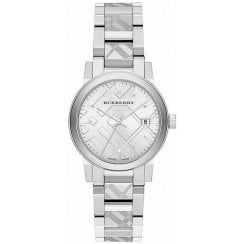 Burberry Ladies The City Engraved Check Watch BU9144