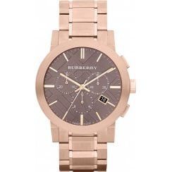 Burberry Mens Rose Gold The City Chronograph Watch BU9353