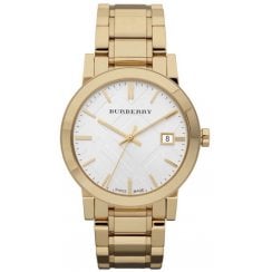 Burberry Unisex Gold Check Stamped Watch BU9003