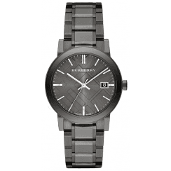 Burberry Unisex Gunmetal Check Stamped Watch BU9007