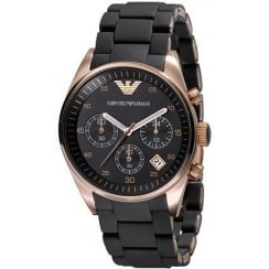 Emporio Armani Ladies Black Tazio Watch AR5906