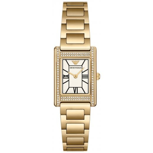 Emporio Armani Ladies Gold Crystal Watch AR11659