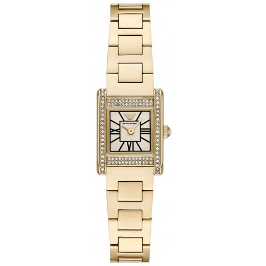 Emporio Armani Ladies Gold Crystal Watch AR11663