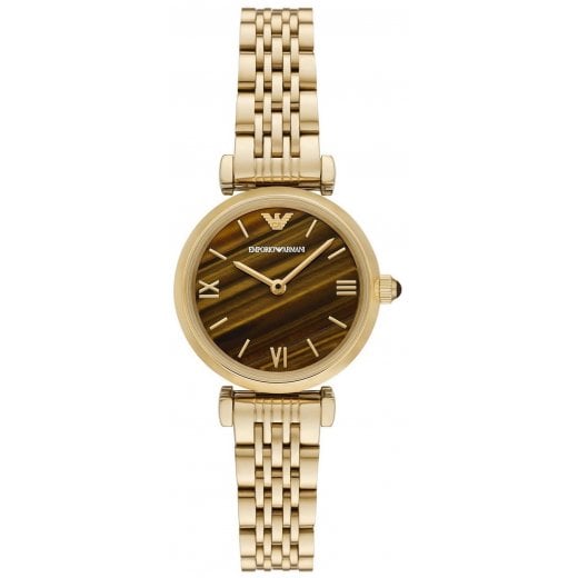 Emporio Armani Ladies Gold Gianni T-Bar Watch AR11703