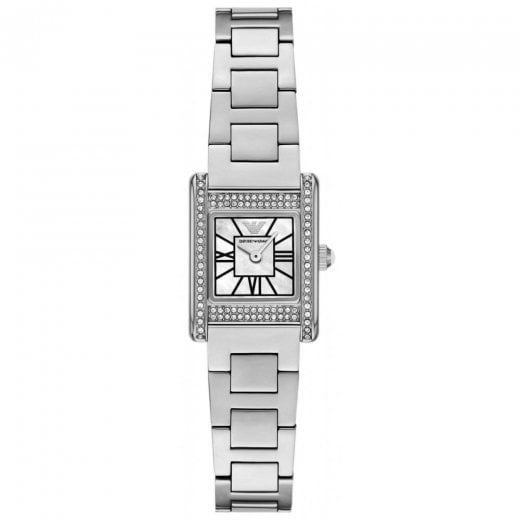 Emporio Armani Ladies Mother of Pearl Crystal Watch AR11662
