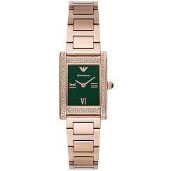 Emporio Armani Ladies Rose Gold Crystal Watch AR11641