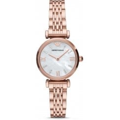 Emporio Armani Ladies Rose Gold Gianni T-Bar Watch AR11316
