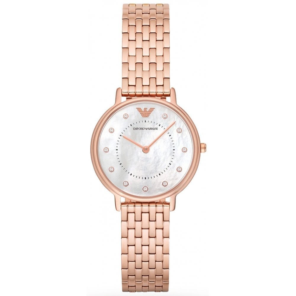 EA Emporio Armani Emporio Armani Ladies Rose Gold Watch AR11006 ...