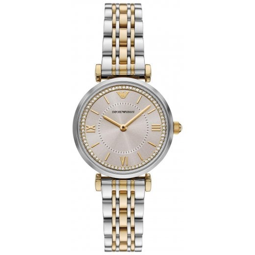 Emporio Armani Ladies Tone Tone Gianni T-Bar Watch AR11702