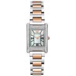 Emporio Armani Ladies Two Tone Crystal Watch AR11626