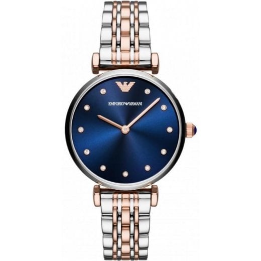Emporio Armani Ladies Two Tone T-Bar Watch AR11092