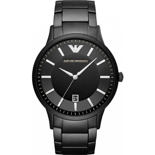 Emporio Armani Mens Black Steel Watch AR11079