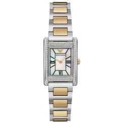 Emporio Armani Ladies Two Tone Crystal Watch AR11642