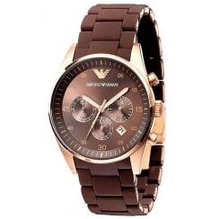 Emporio Armani Mens Brown Tazio Watch AR5890