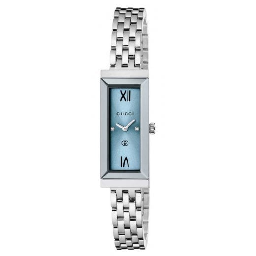 Gucci Ladies 14mm G-Frame Diamond Set Watch YA127517