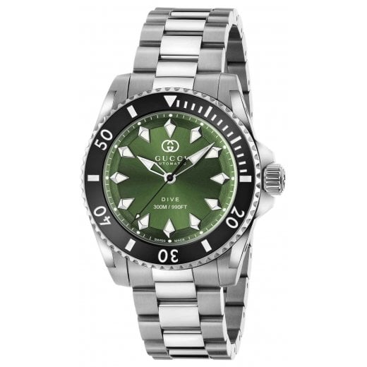 Gucci Mens 40mm Automatic Dive Watch YA136363