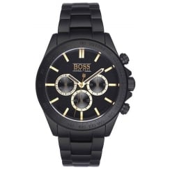 Hugo Boss Mens Black Ikon Chronograph Watch HB 1513278