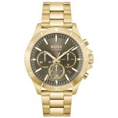 Hugo Boss Mens Gold Troper Chronograph Watch HB 1514059