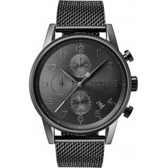 Hugo Boss Mens Gunmetal Navigator Watch HB 1513674