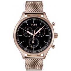 Hugo Boss Mens Rose Gold Companion Watch HB 1513548
