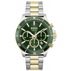 Hugo Boss Mens Troper Two Tone Chronograph Watch HB 1514154