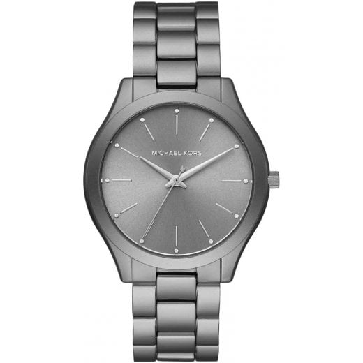 Michael Kors Ladies Gunmetal Slim Runway Watch MK4506