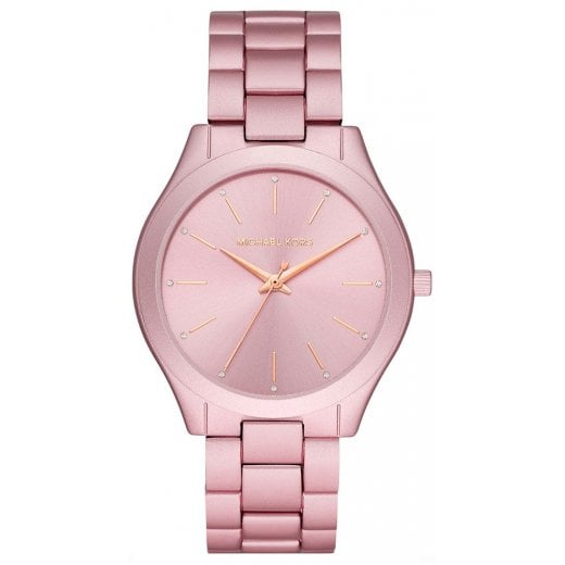 Michael Kors Ladies Pink Slim Runway Watch MK4456