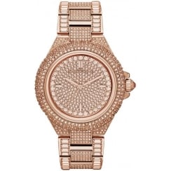Michael Kors Ladies Rose Gold Camille Glitz Watch MK5862