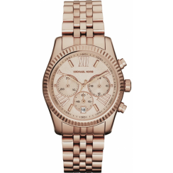 Michael Kors Ladies Rose Gold Lexington Watch MK5569