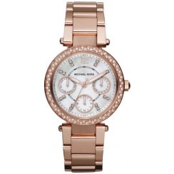 Michael Kors Ladies Rose Gold Mini Parker MK5616