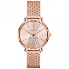 Michael Kors Ladies Rose Gold Portia Watch MK3845