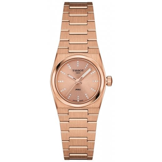 Tissot Ladies 25mm Diamond Rose Gold PRX Watch T137.010.33.506.00