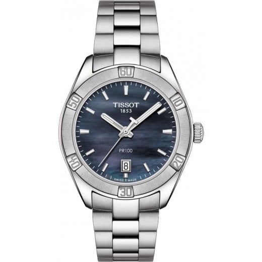 Tissot Ladies Mother Of Pearl Dial 36mm PR 100 Sport Chic Watch T101.910.11.121.00