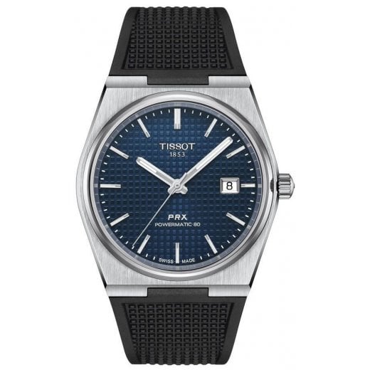 Tissot Mens 40mm Blue Dial PRX Powermatic 80 Watch T137.407.17.041.00