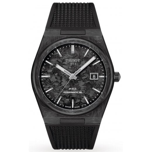 Tissot Mens 40mm Carbon PRX Powermatic 80 Watch T137.907.97.201.00