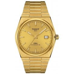 Tissot Mens 40mm Gold PRX Powermatic 80 Watch T137.407.33.021.00