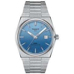 Tissot Mens 40mm Gradient Light Blue Dial PRX Powermatic 80 Watch T137.407.11.351.01