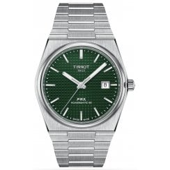 Tissot Mens 40mm Green Dial PRX Powermatic 80 Watch T137.407.11.091.00