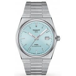 Tissot Mens 40mm Ice Blue Dial PRX Powermatic 80 Watch T137.407.11.351.00