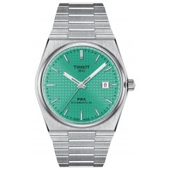 Tissot Mens 40mm Mint Green Dial PRX Powermatic 80 Watch T137.407.11.091.01