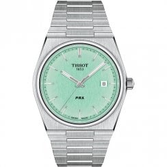Tissot Mens 40mm Mint Green Dial PRX Watch T137.410.11.091.01