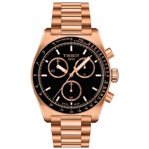 Tissot Mens 40mm Rose Gold PR516 Chronograph Watch T149.417.33.051.00
