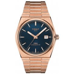 Tissot Mens 40mm Rose Gold PRX Powermatic 80 Watch T137.407.33.041.00