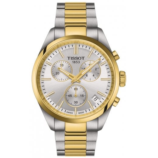 Tissot Mens 40mm Two Tone PR 100 Watch T150.417.22.031.00