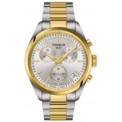 Tissot Mens 40mm Two Tone PR 100 Watch T150.417.22.031.00