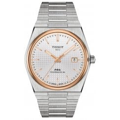 Tissot Mens 40mm Two Tone PRX Powermatic 80 Watch T137.407.21.031.00